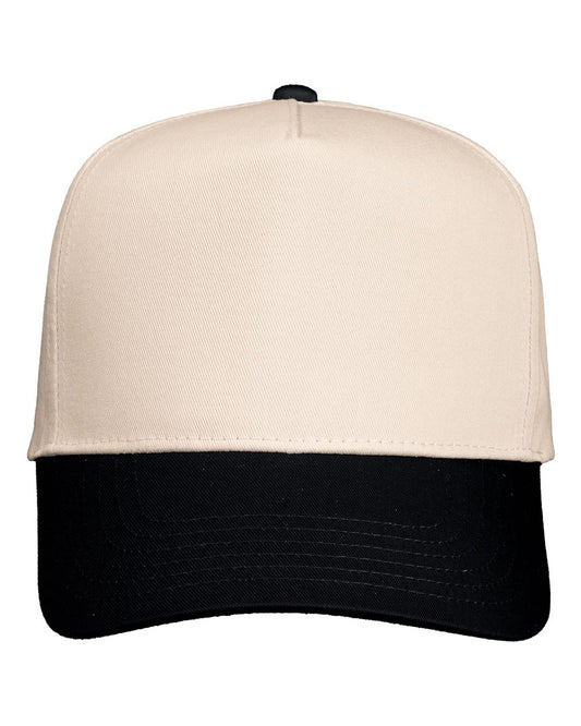 Customizable Five-Panel Twill Cap